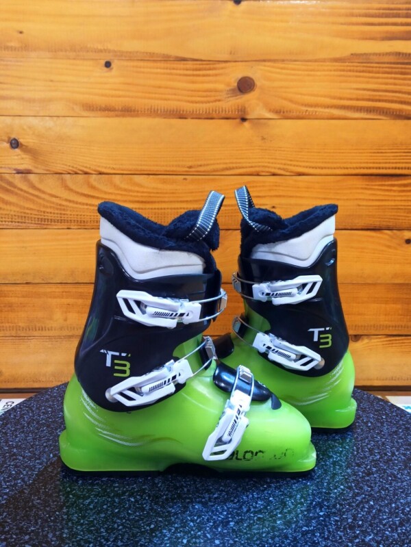 LYŽE SALOMON XMAX 120CM + LYŽIARKY SALOMON T3 GREEN 23MP